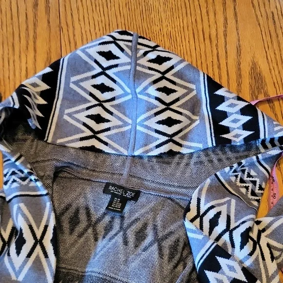 Rachel Zoe Very nice knit jacket sweater with hood and waist tie - Picture 4 of 8